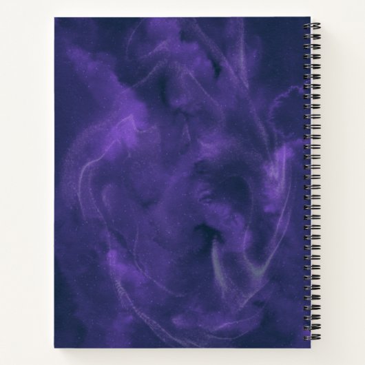 Lila Blume-Notebook Notizblock (Rückseite)