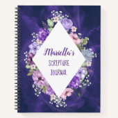 Lila Blume-Notebook Notizblock (Vorderseite)