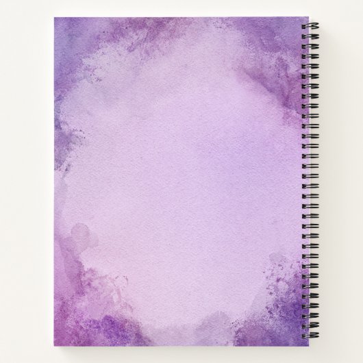 Lila Blume-Notebook Notizblock (Rückseite)