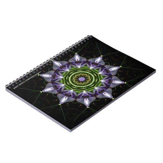 Lila Blume-Notebook Notizblock (Linke Seite)