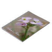 Lila Blume-Notebook Notizblock (Linke Seite)