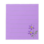 Lila Blume Notepad: Notizblock (Vorderseite)