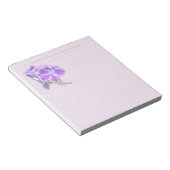 Lila Blume Notizblock (angewinkelt)