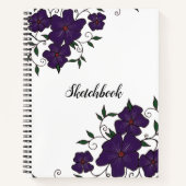 Lila Blume Notizblock (Vorderseite)