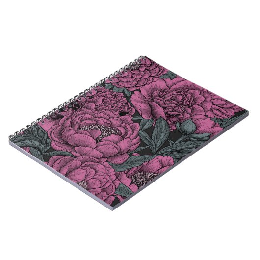 Lila Blume Notizblock (Linke Seite)