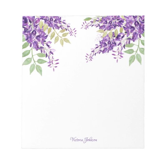 Lila Blume Notizblock (Vorderseite)