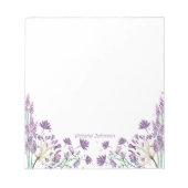 Lila Blume Notizblock (Vorderseite)