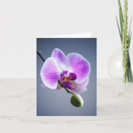 Lila Blume, ORCHID und Bud on Stem Note Card Karte