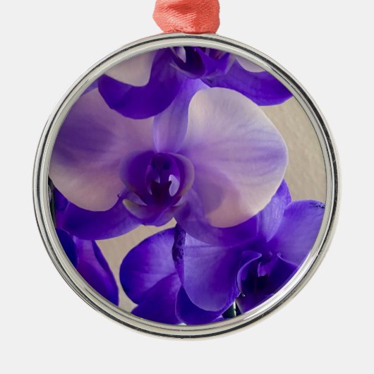 Lila Blume Ornament Aus Metall (Vorne)