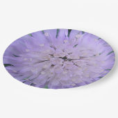 Lila Blume Pappteller (Schrägansicht)