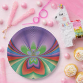 Lila Blume Pappteller (Party)
