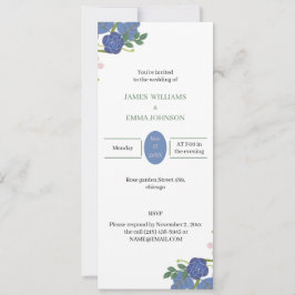 Lila Blume Personalisiert Hochzeit Einladung