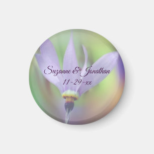 Lila Blume Personalisiert Hochzeit Magnet