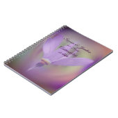 Lila Blume Personalisiert Hochzeit Notizblock (Linke Seite)