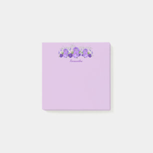 Lila Blume Personalisiert Post it Notes 3x3 Post-it Klebezettel