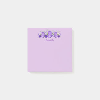 Lila Blume Personalisiert Post it Notes 3x3 Post-it Klebezettel