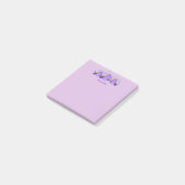 Lila Blume Personalisiert Post it Notes 3x3 Post-it Klebezettel (angewinkelt)