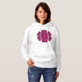 Lila Blume Petals Pflanze Womens Hoodie (Vorne ganz)