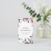 Lila Blume Pflaume Bouquet Elegante Visitenkarte (Stehend Vorderseite)