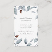 Lila Blume Pflaume Bouquet Elegante Visitenkarte (Rückseite)