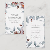 Lila Blume Pflaume Bouquet Elegante Visitenkarte (Vorne/Hinten)