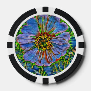 Lila Blume Pokerchips