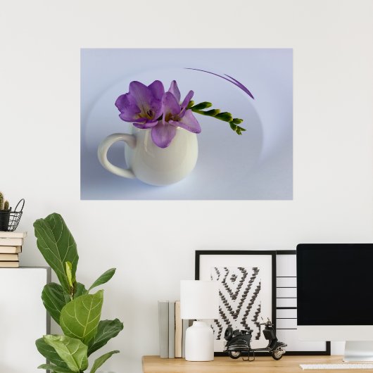 lila Blume Poster (Heimbüro)