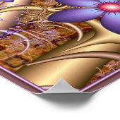 Lila Blume Poster (Ecke)