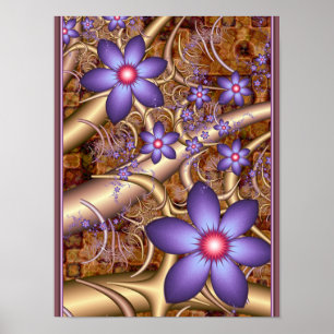 Lila Blume Poster