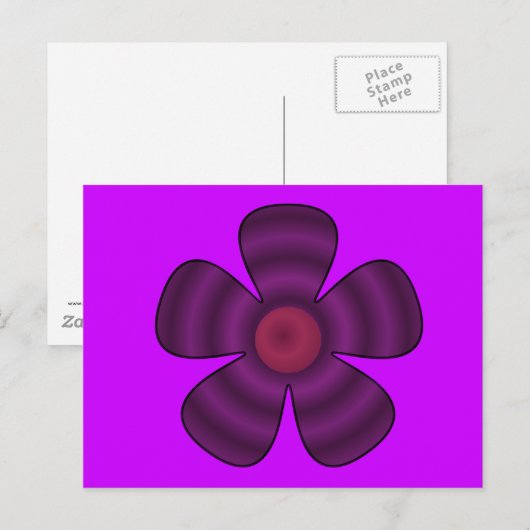 lila Blume Postkarte (Vorne/Hinten)