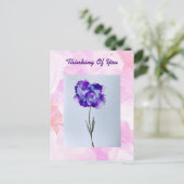 Lila Blume Postkarte (Stehend Vorderseite)