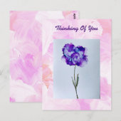 Lila Blume Postkarte (Vorne/Hinten)