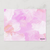Lila Blume Postkarte (Rückseite)