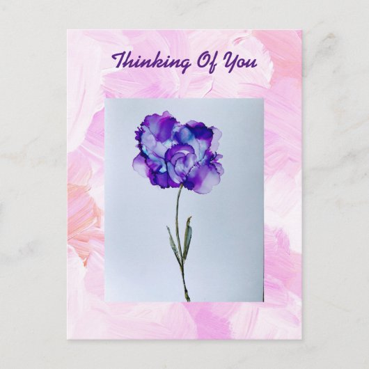 Lila Blume Postkarte (Vorderseite)