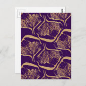 Lila Blume Postkarte (Vorne/Hinten)