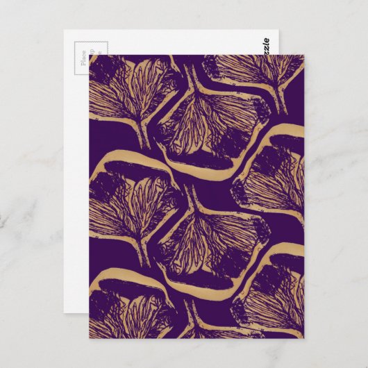 Lila Blume Postkarte (Vorne/Hinten)