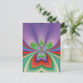 Lila Blume Postkarte (Stehend Vorderseite)