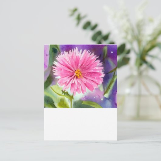 Lila Blume Postkarte (Stehend Vorderseite)