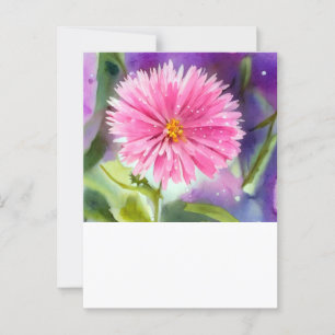 Lila Blume Postkarte
