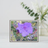 Lila Blume Postkarte (Stehend Vorderseite)