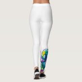 Lila Blume Power 1 Untere Leggings (Rückseite)