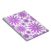 Lila Blume Power Notebook in Weiß Notizblock (Rechte Seite)