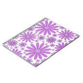 Lila Blume Power Notebook in Weiß Notizblock (Linke Seite)