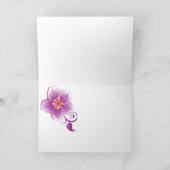 Lila Blume Prairie Rose Karte (Innenseite)