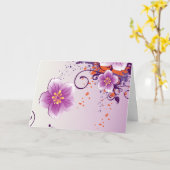 Lila Blume Prairie Rose Karte (Gelbe Blume)