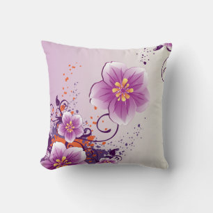 Lila Blume Prairie Rose Kissen