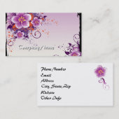 Lila Blume Prairie Rose Visitenkarte (Vorne/Hinten)