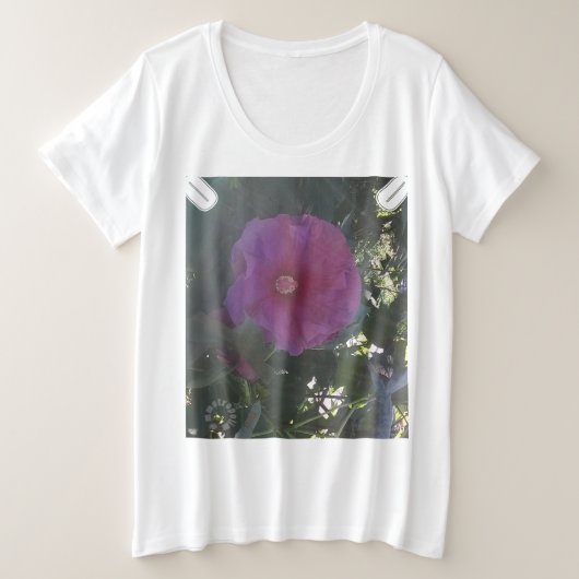LILA Blume Print/ZAZZLE Große Größe T-Shirt (Design vorne)