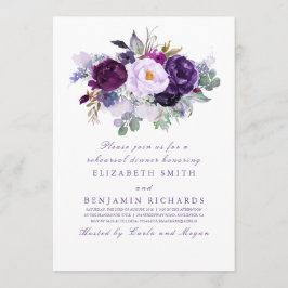 Lila Blume Probe Abendessen Einladung