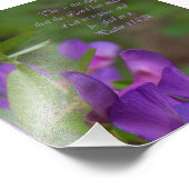Lila Blume Psalm 118:24 Bibelverse Foto Printwerbu (Ecke)